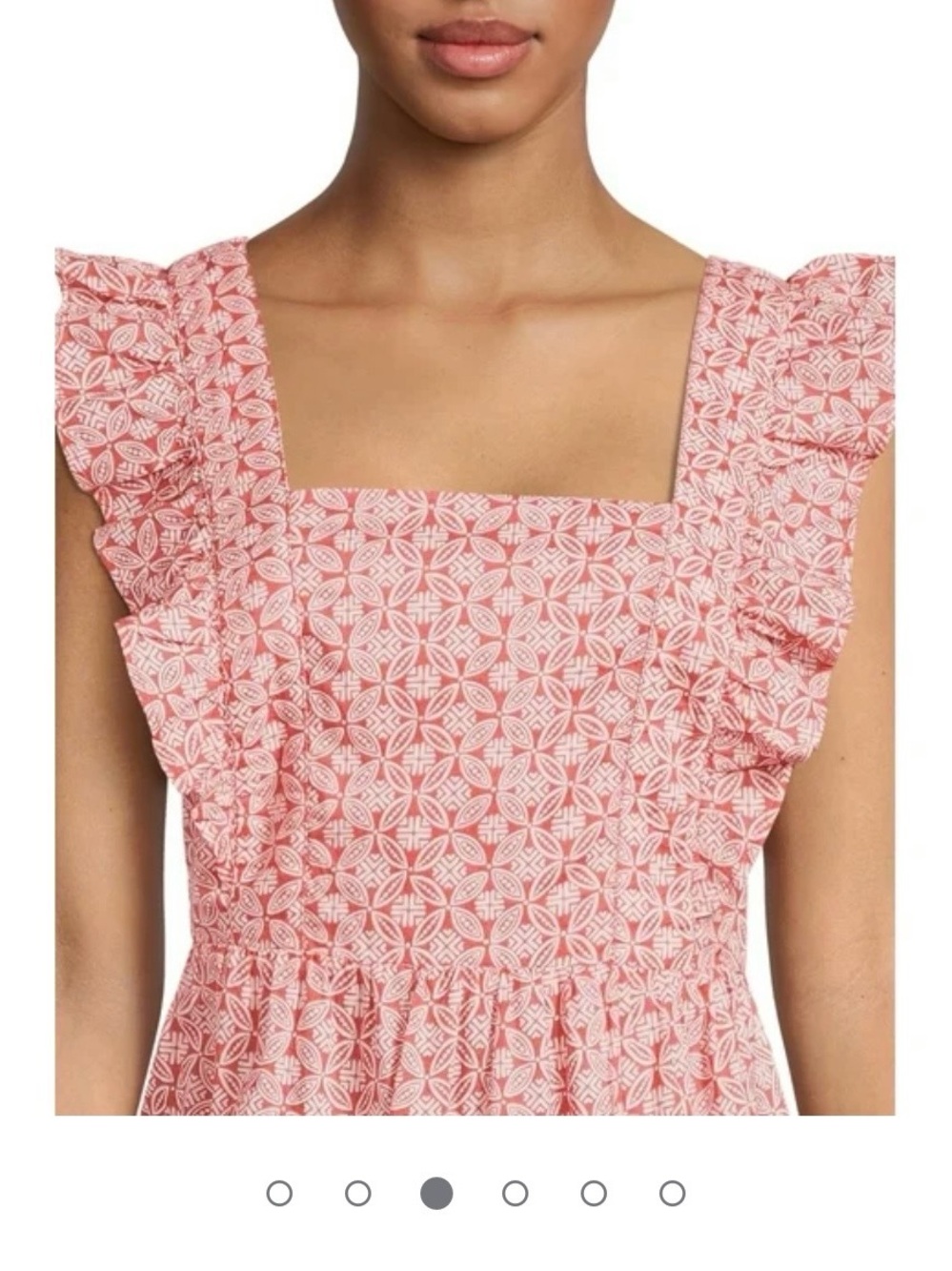 100% Cotton beachlunchlounge Alicia Maxi Dress with Tie Back Tiered Maxi Small - Picture 3 of 5